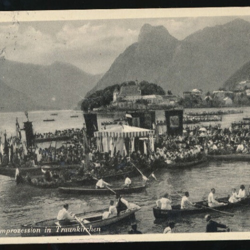 AK aus Traunkirchen Fronleichnamprozession Oberösterreich (1608)