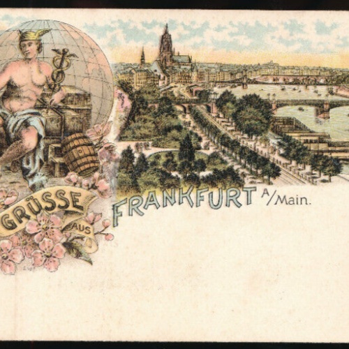 Litho-Karte gruss aus Frankfurt am Main Hessen (1615)