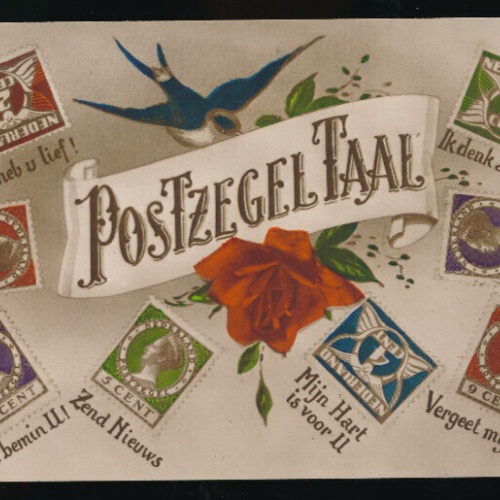 AK Briefmarkensprache Niederlande (1239)