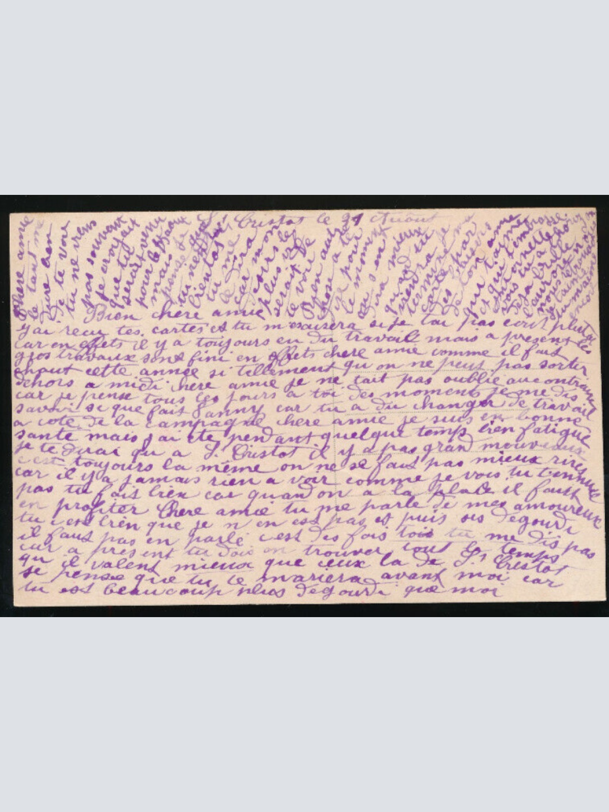 AK Briefmarkensprache Frankreich (1238)