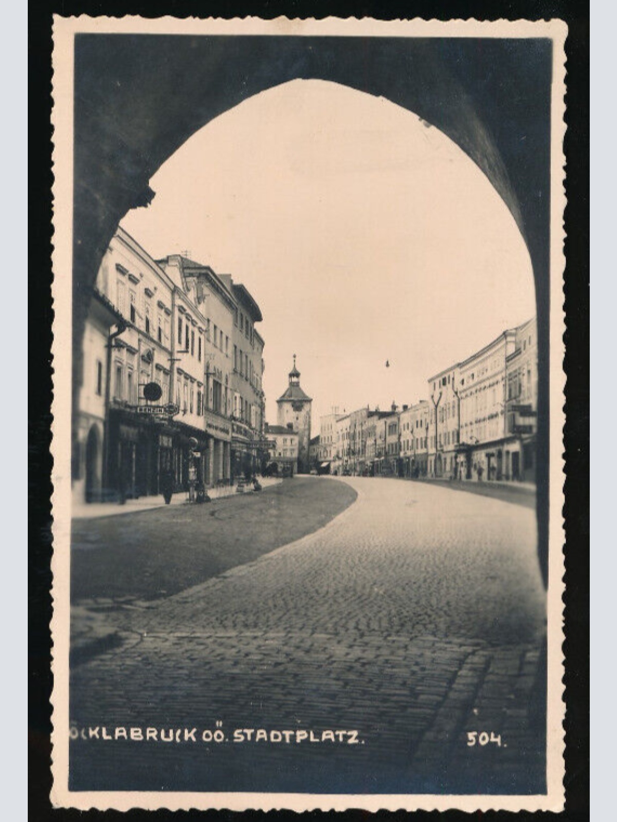 AK aus Vöcklabruck Stadtplatz Oberösterreich (1945)