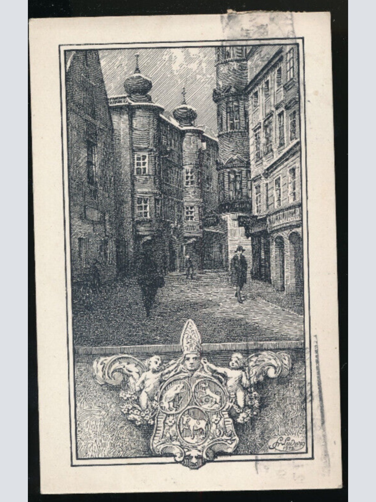 AK aus Linz Kremsmünsterer Weinstube Oberösterreich (1942)