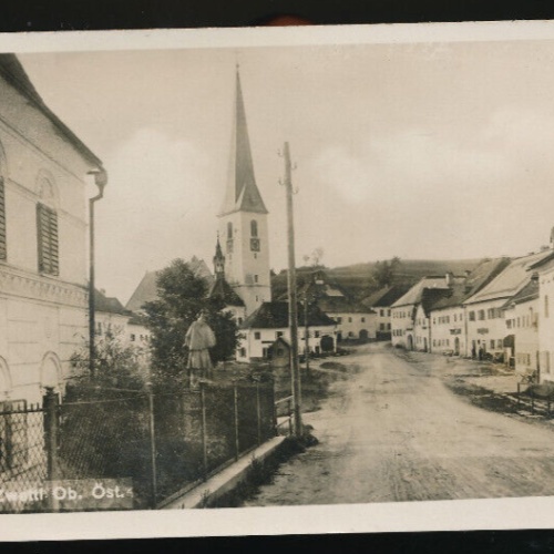 AK aus Zwettl Straßenansicht Oberösterreich (1906)