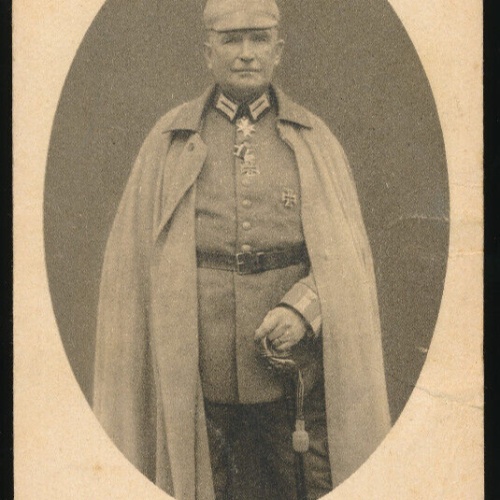 AK vom Hans von Beseler mit Uniform und Feldpoststempel (1172)