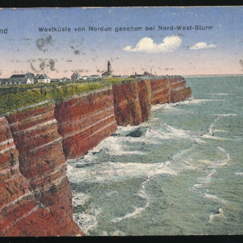 AK aus Helgoland Westküste von Norden aus Schleswig-Holstein (1279)