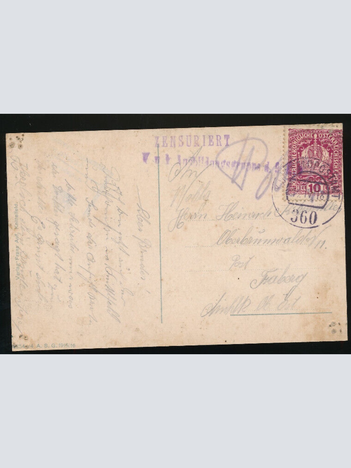 AK aus Knittelfeld Steiermark (1854)