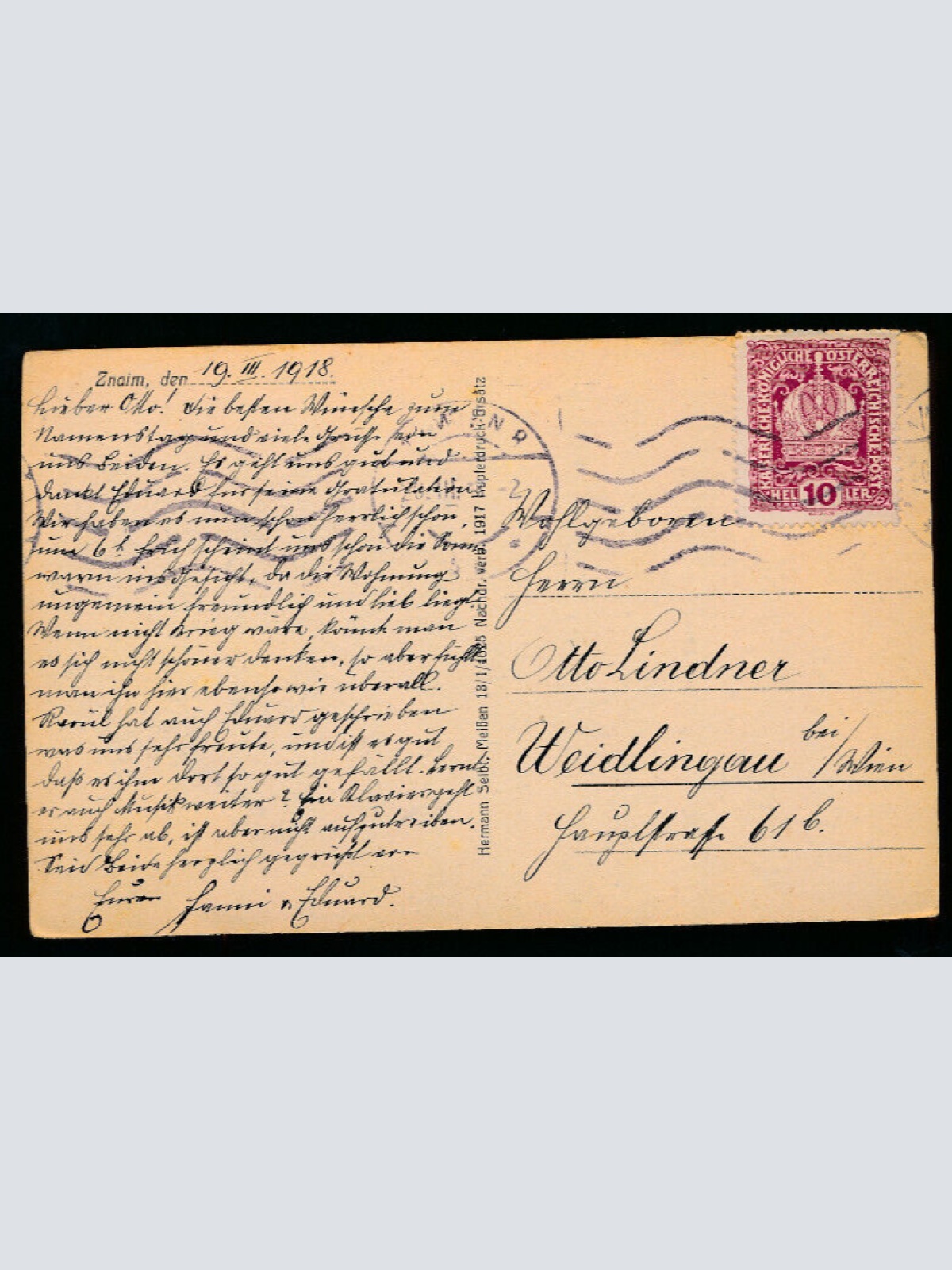 AK aus Znaim Ottokarburg Tschechien (2087)