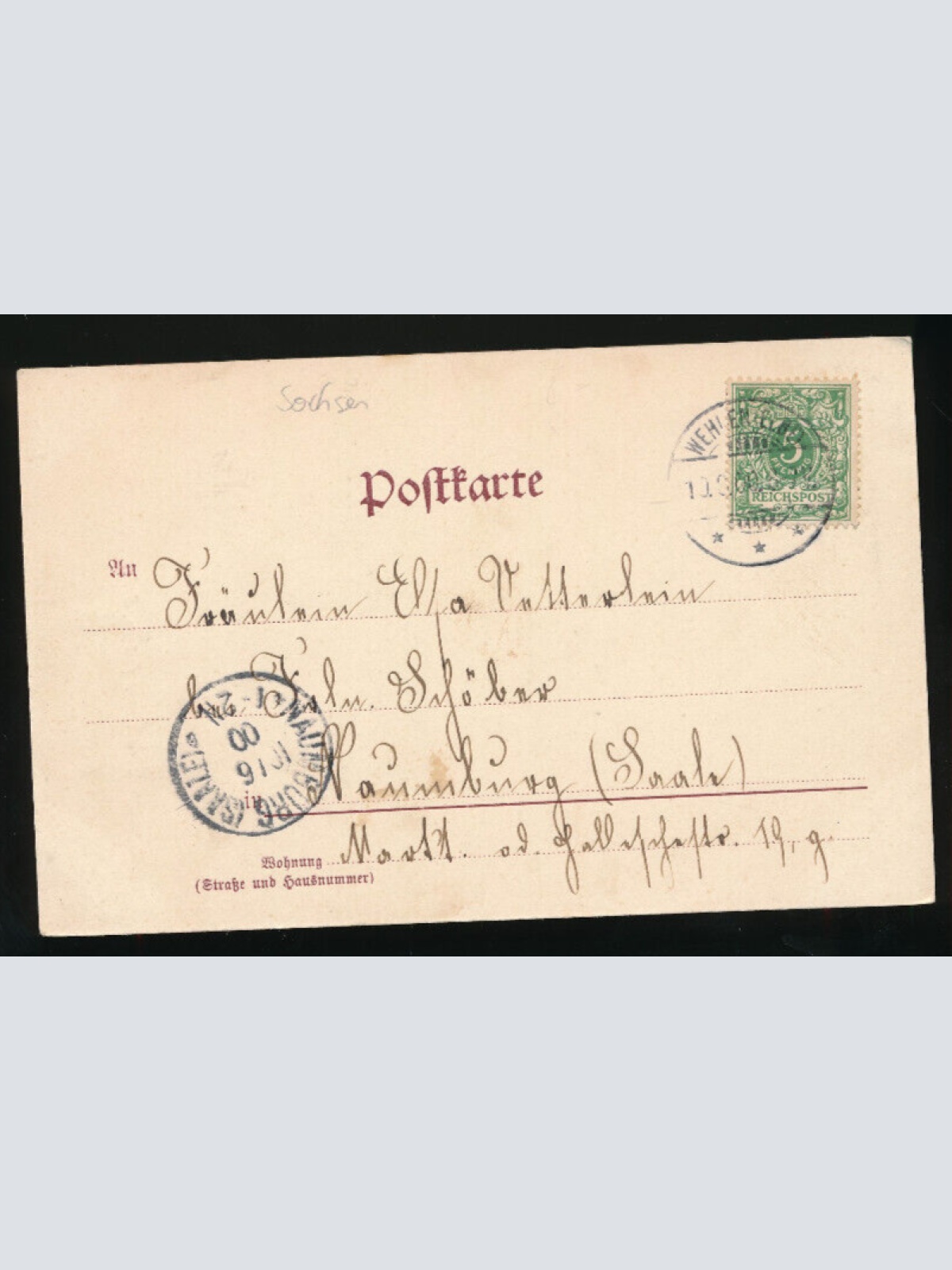 AK gruss aus Wehlen mit Kirche Sachsen (1868)