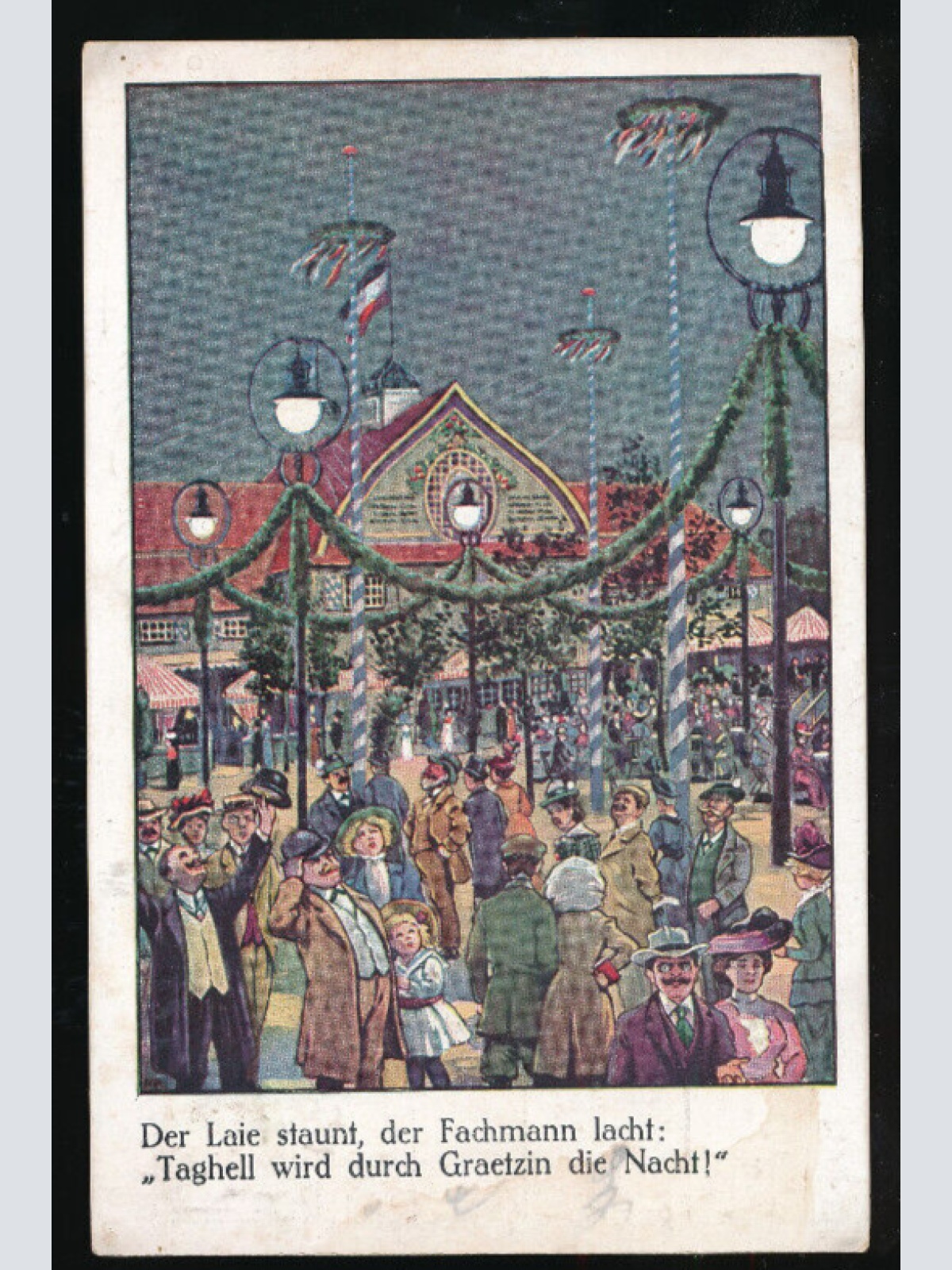 AK gruss von der Deutschen Ausstellung Das Gas (1918)