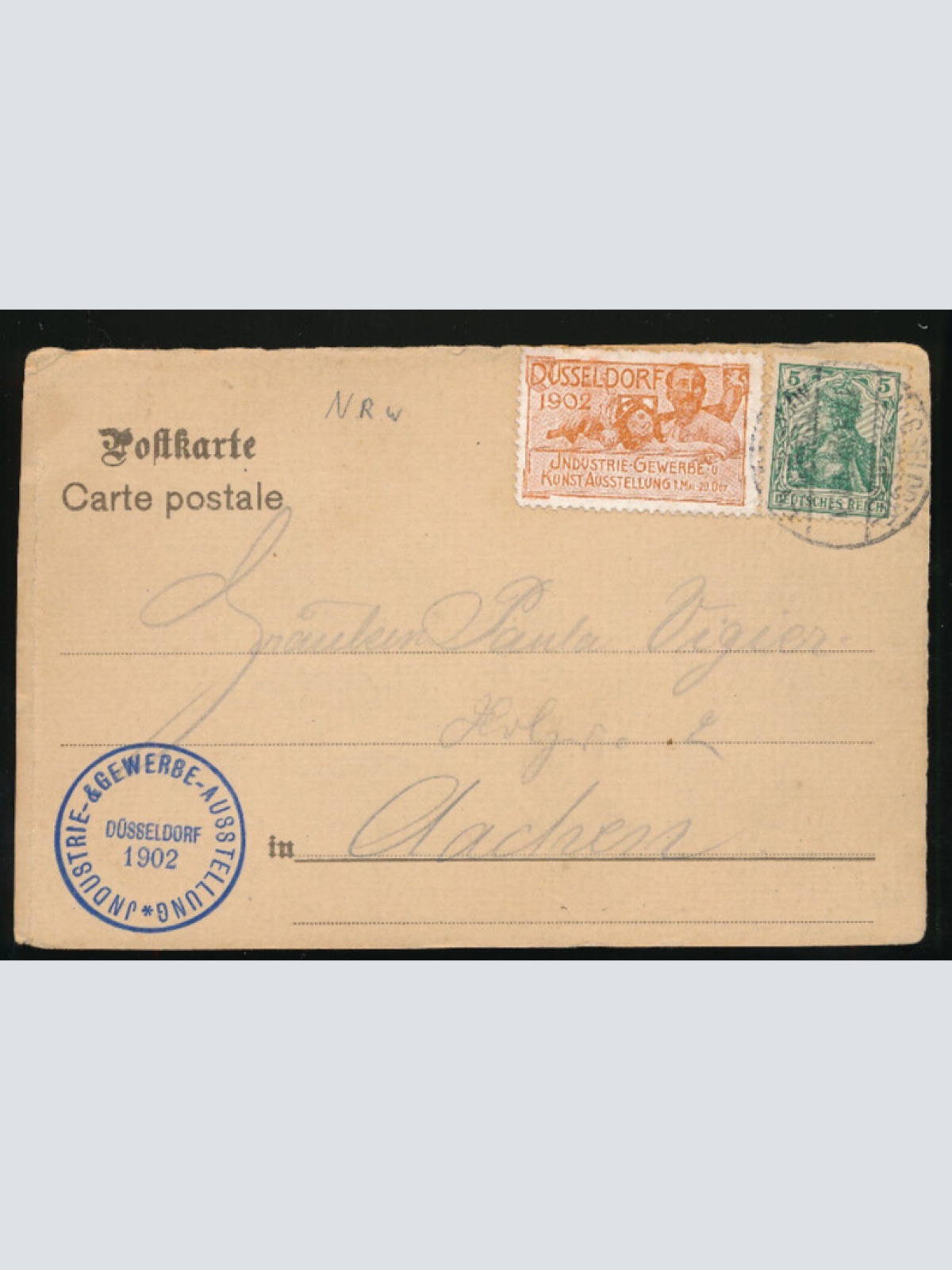 AK aus Düsseldorf Industrei und Gewerbe und Kunstausstellung 1902 NRW (1910)