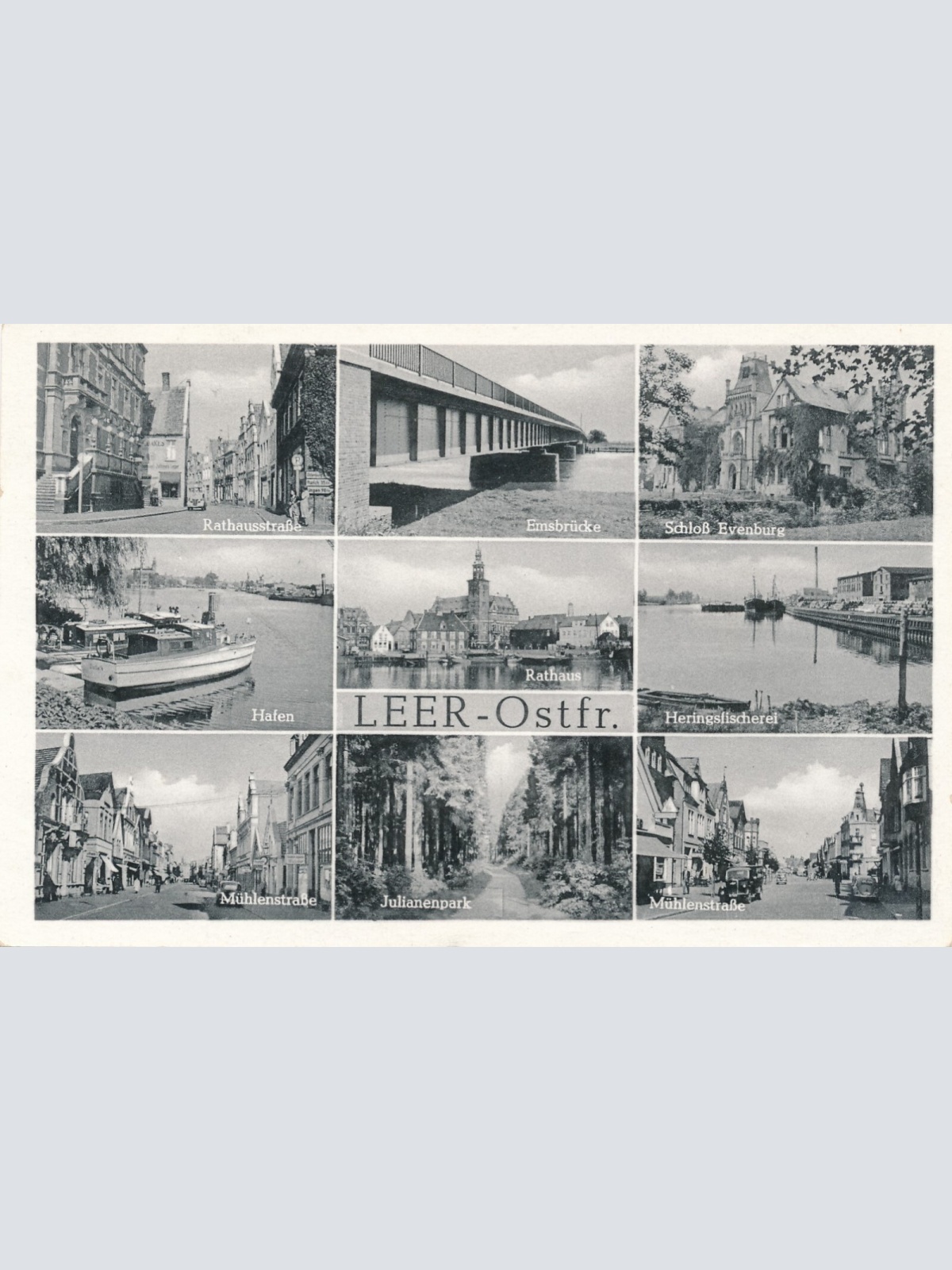 AK, Leer - Ostfriesland, Niedersachsen, Schloß Evenburg, Hafen (S84)