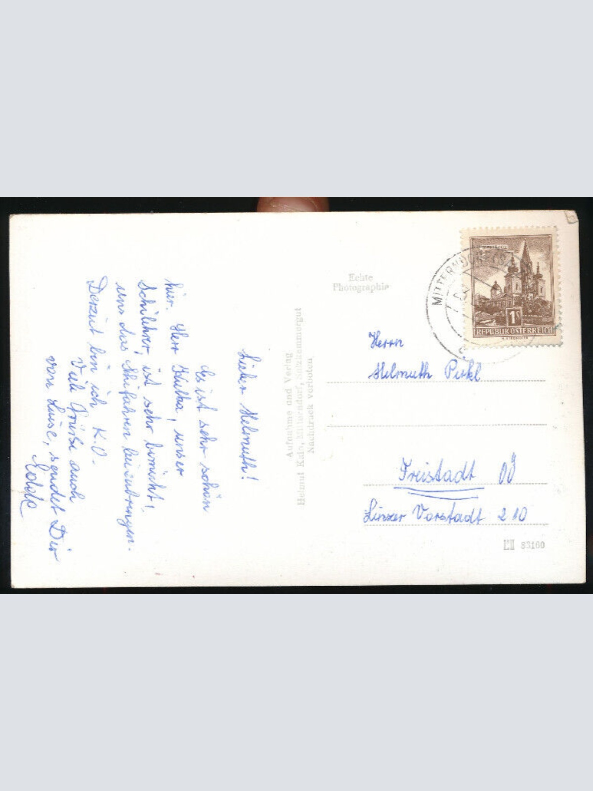 AK aus Mitterndorf Winterkarte Steiermark (1812)