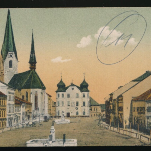 AK aus Leonfelden Marktplatz Oberösterreich (2403)