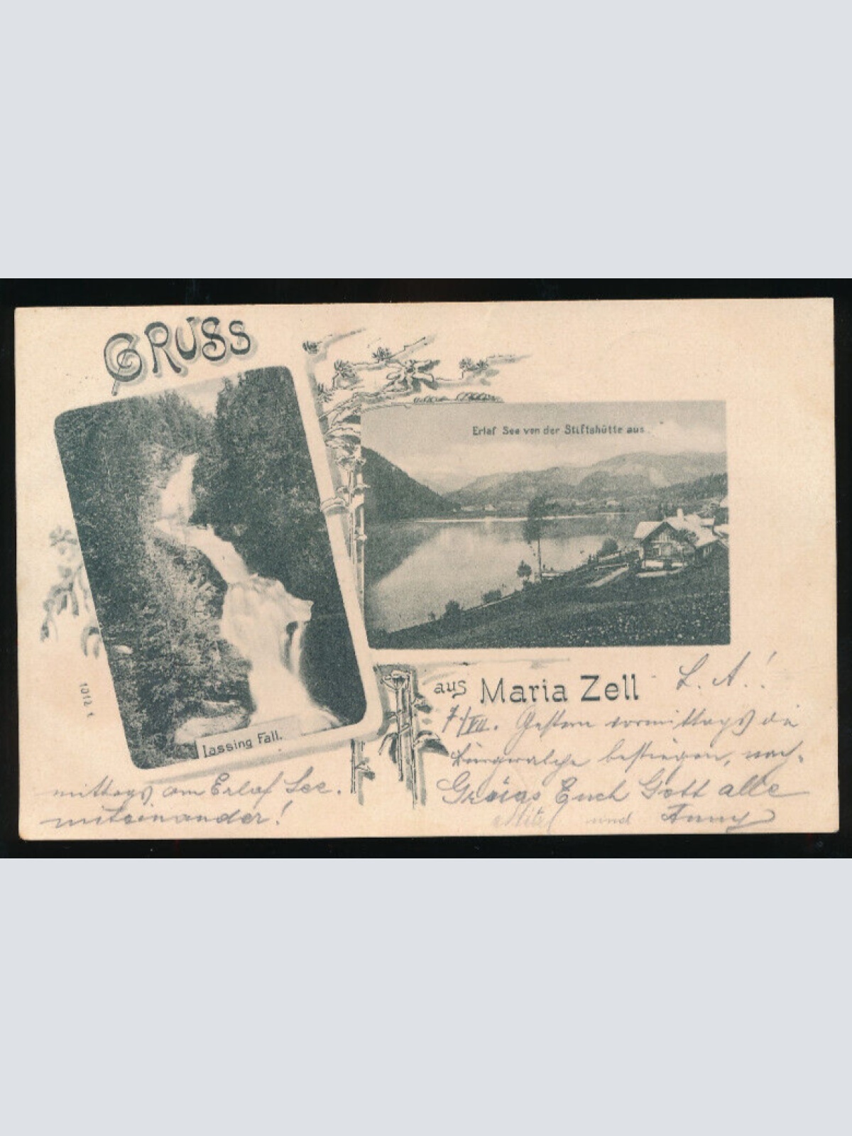 AK gruss aus Mariazell Steiermark (1809)