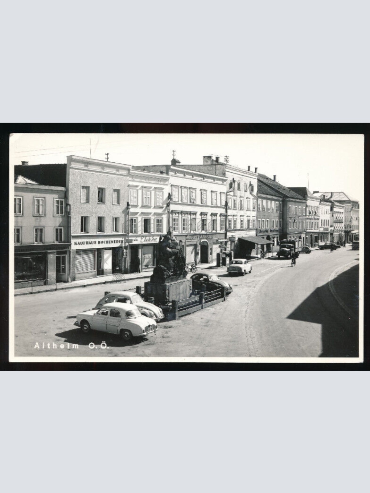 AK aus Altheim mit alten Autos Oldtimer Oberösterreich (2261)