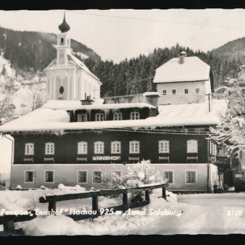 Winter - Karte aus Flachau mit Gasthof Pension Ennshof Salzburg (2279)