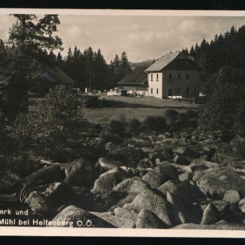 AK aus Steinerne - Mühl bei Helfenberg mit Sägerwerk Oberösterreich (2434)