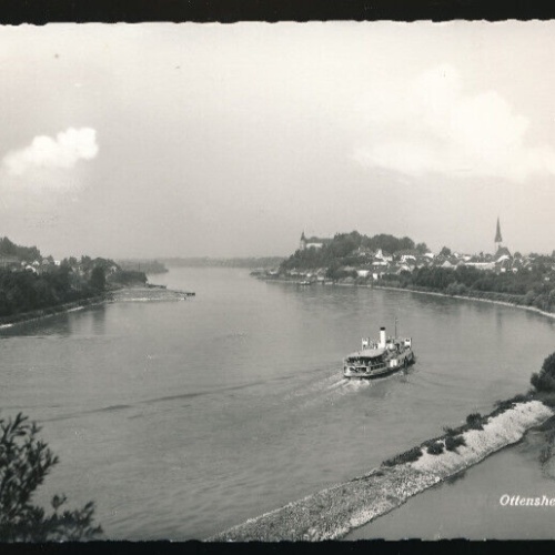 AK aus Ottensheim mit Dampfer Oberösterreich (2416)