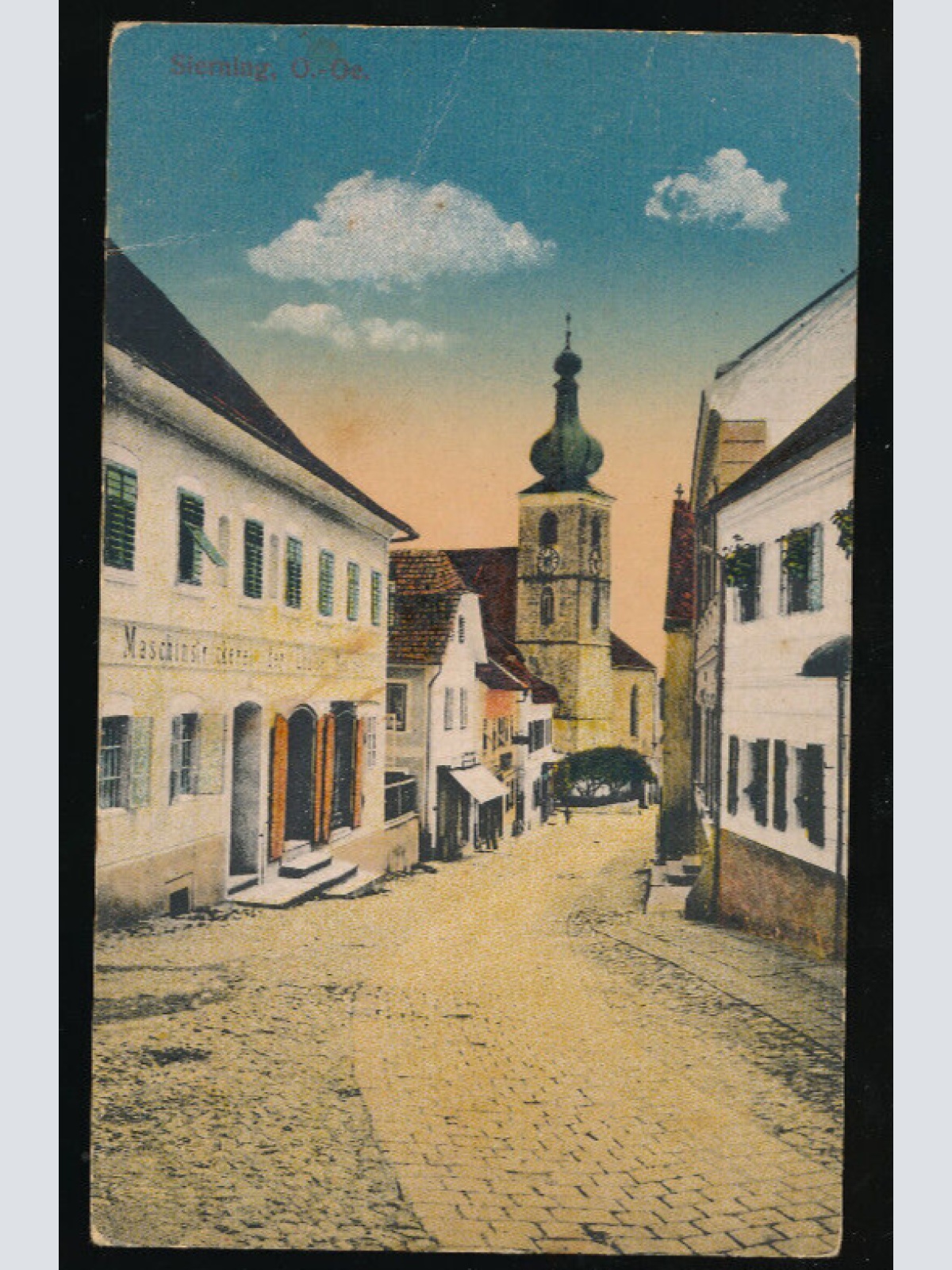 AK aus Sierning mit Maschinstrickerei Oberösterreich (2164)