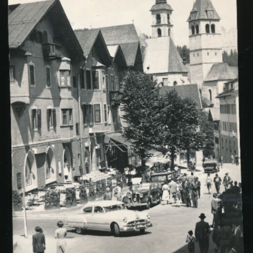 AK aus Kitzbühel mit Oldtimer Alten Autos Tirol (2234)