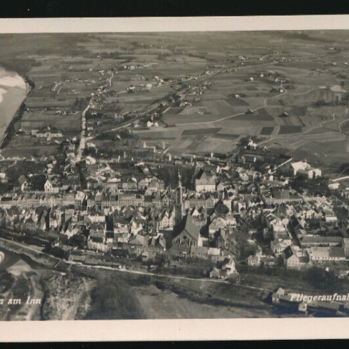 AK aus Braunau am Inn Fliegeraufnahme Oberösterreich (2815)