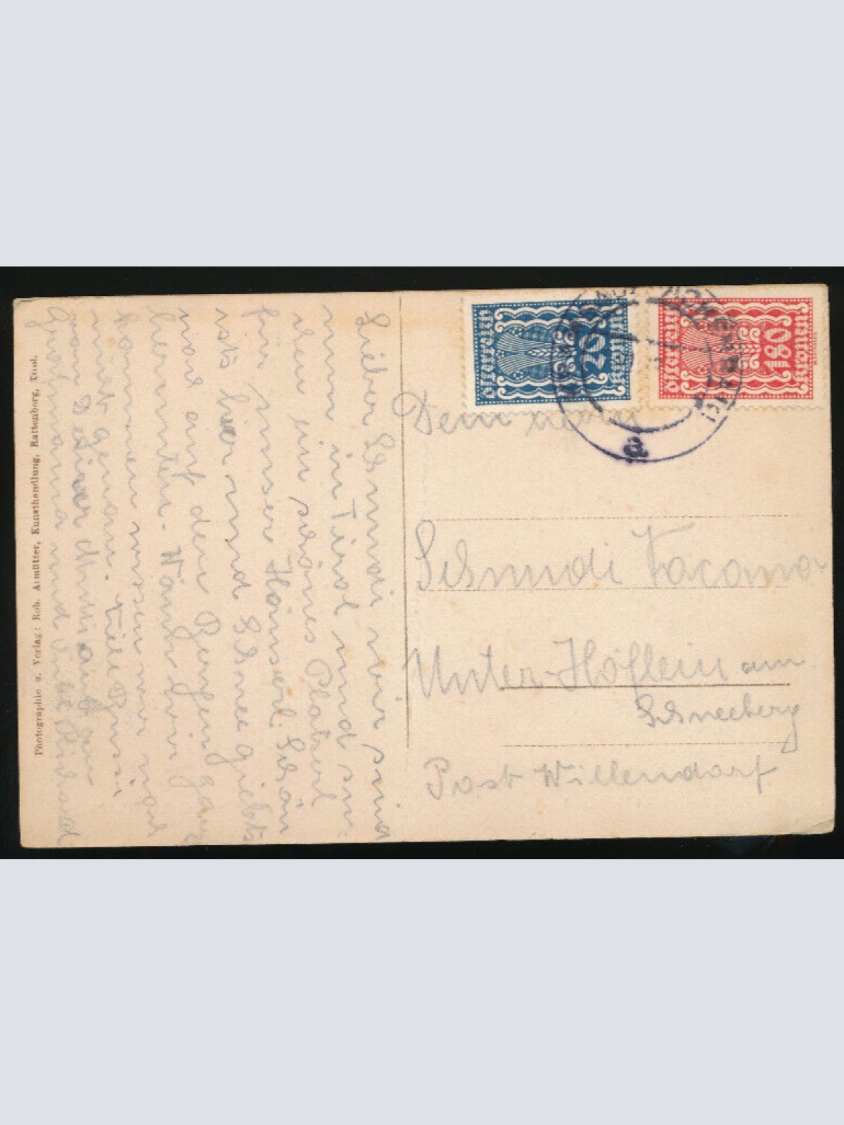 AK aus Rattenberg mit Schlossruine Tirol (2728)