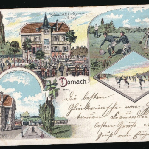 Litho-Karte gruss aus Dornbach Bayern (2146)