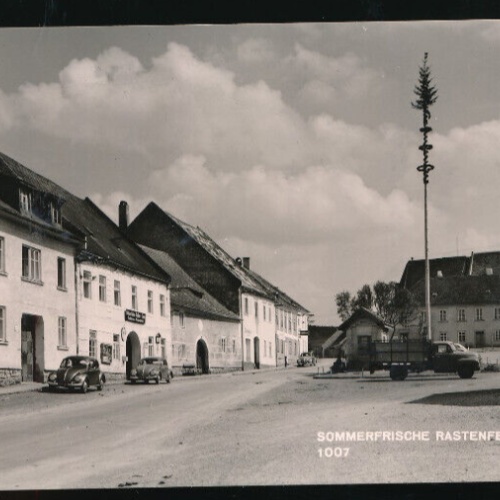 AK aus Rastenfeld mit Oldtimer VW Käfer Niederösterreich (1978)