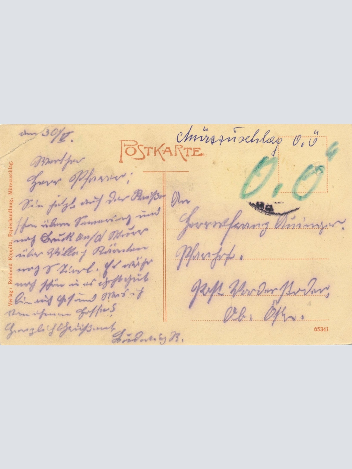 AK aus Mürzzuschlag gegen die Schneealpe Steiermark (1972)