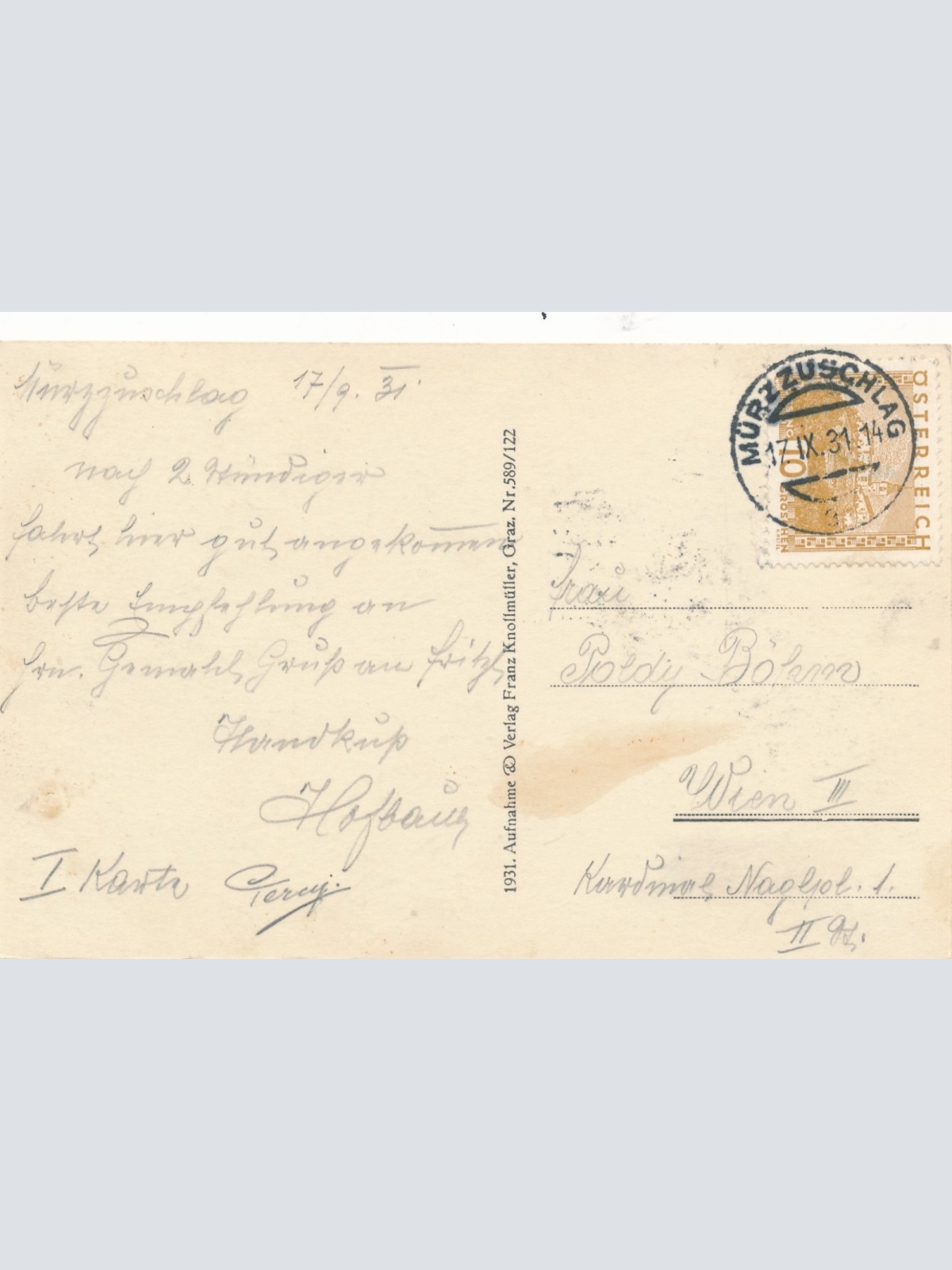 AK aus Mürzzuschlag Steiermark (1971)