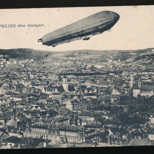 AK aus Stuttgart Zeppelin über Stuttgart Baden-Württemberg (2753)
