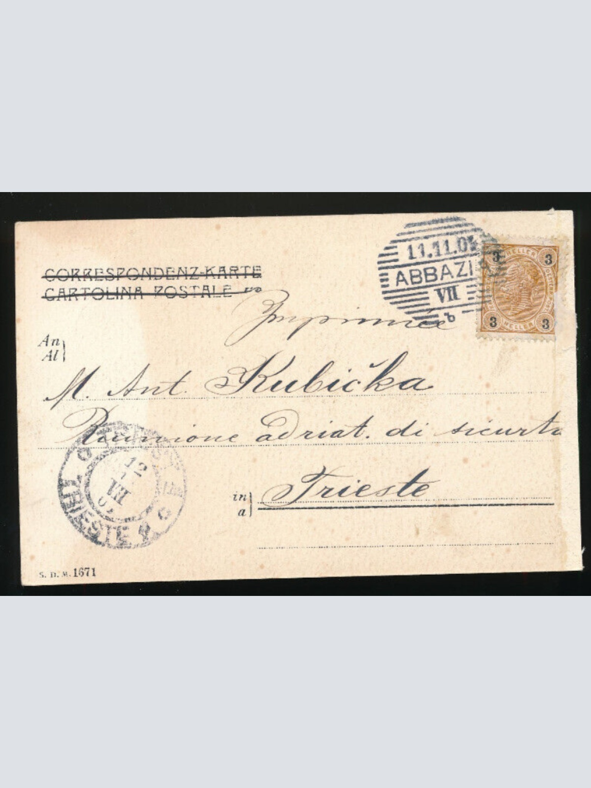 AK aus Abbazia Strand Kroatien (3102)