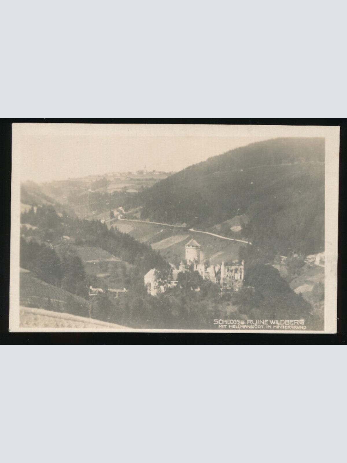 AK aus Hellmansödt mitSchloß - Ruine Wildberg Oberösterreich (2854)