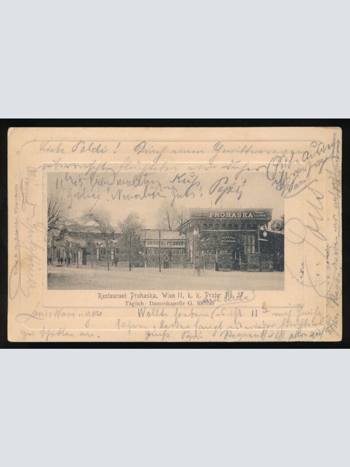 AK aus Wien Restaurant Prohaska am K.K Prater (2915)