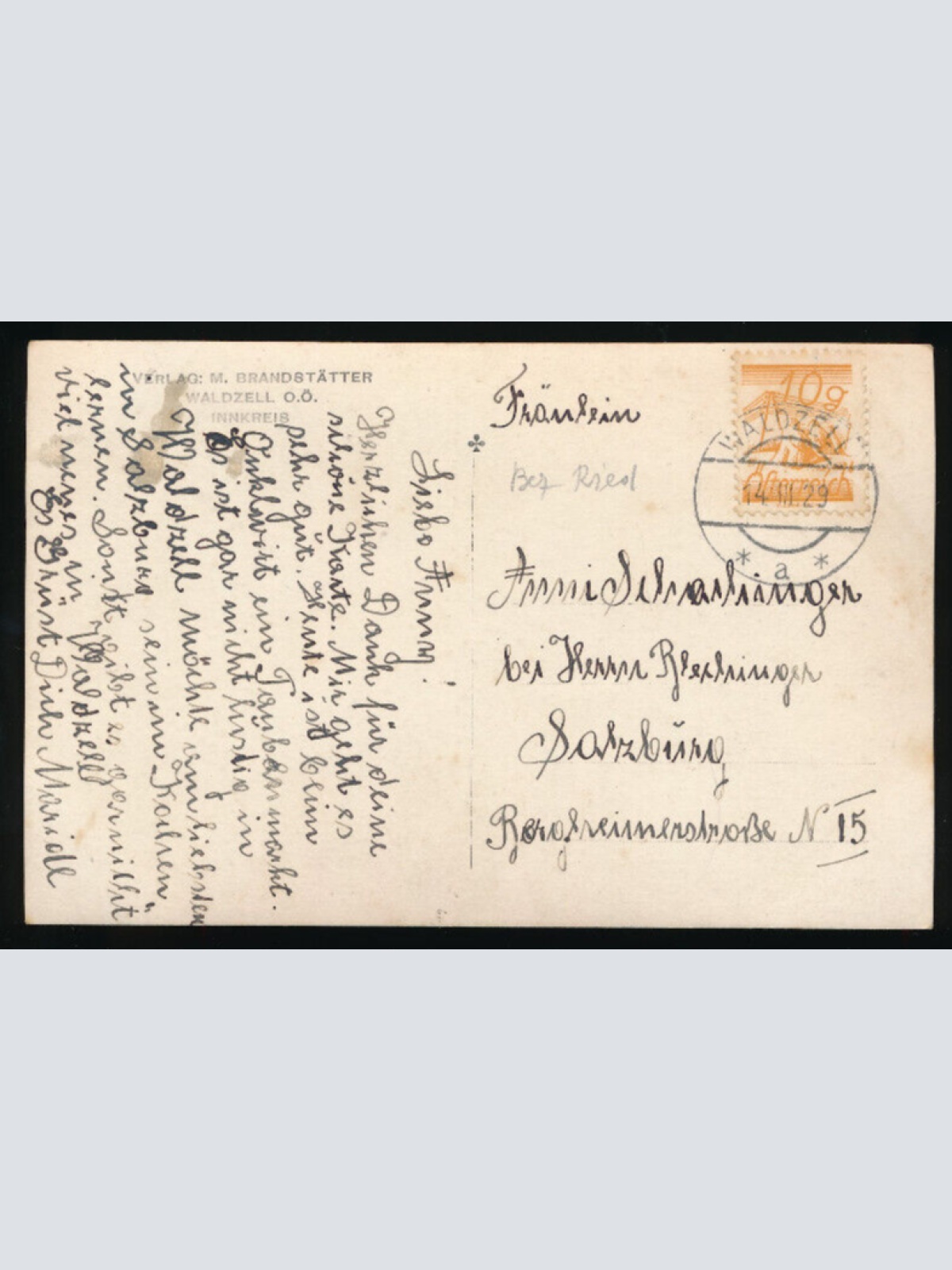 AK aus Waldzell mit Kirche Oberösterreich (2645)