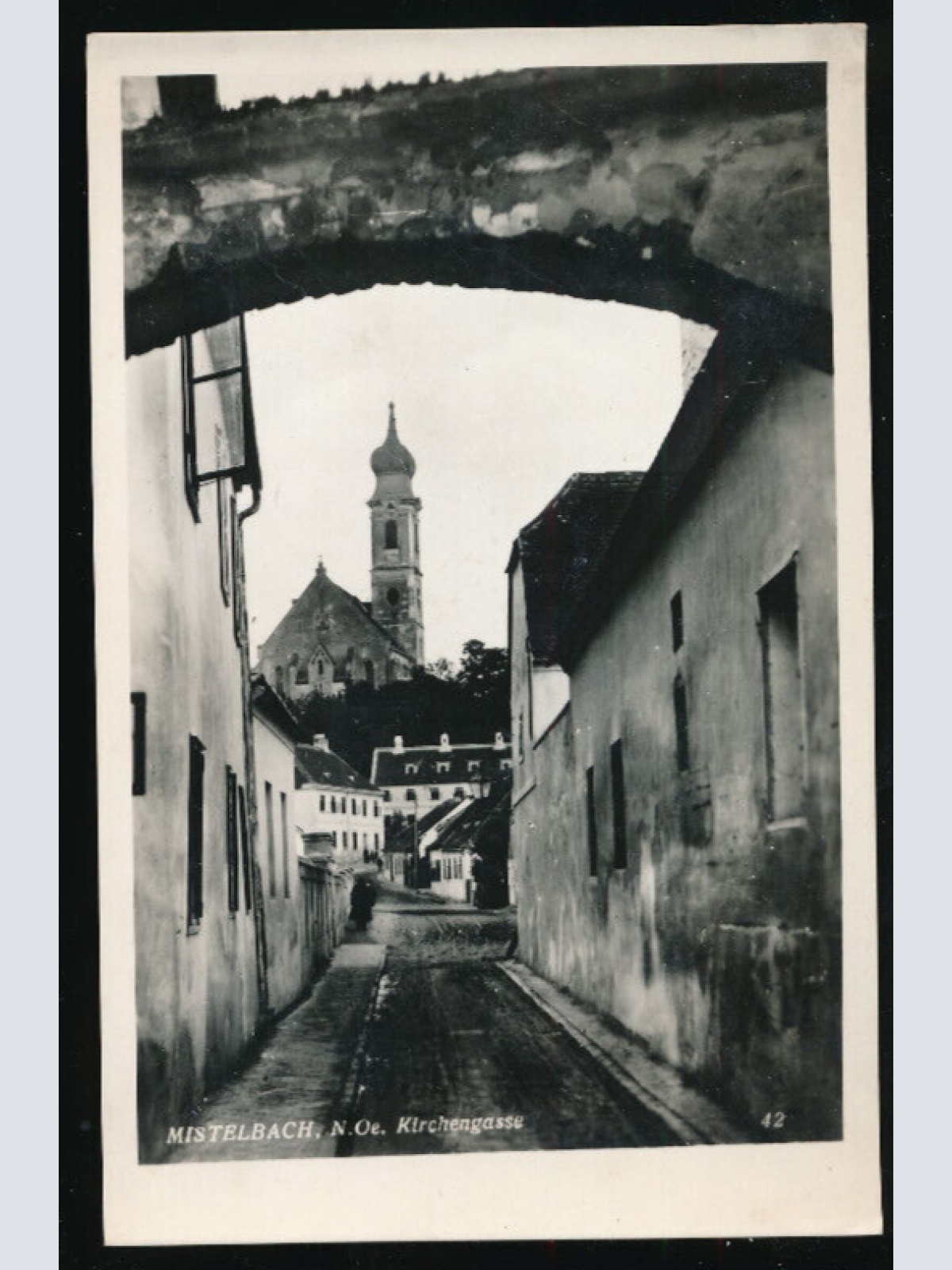 AK aus Mistelbach Kirchengasse Niederösterreich (2581)