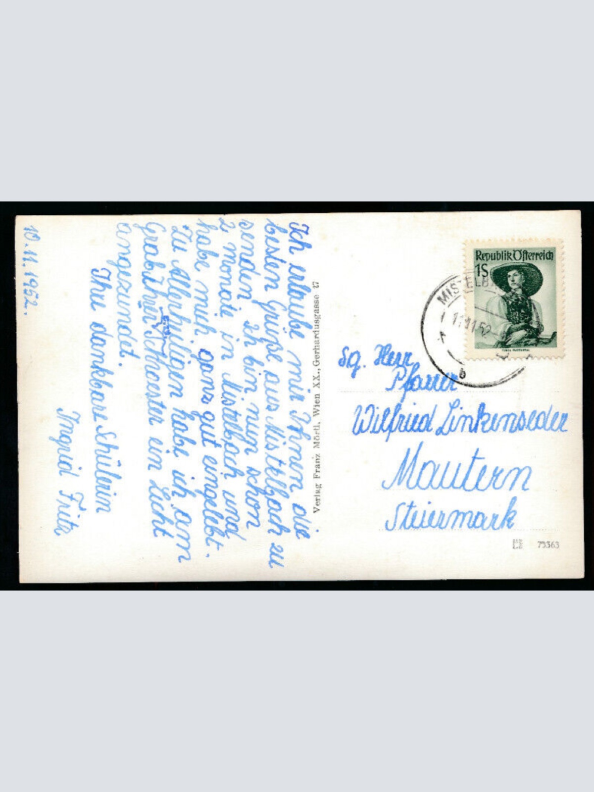 AK aus Mistelbach Kirchengasse Niederösterreich (2581)