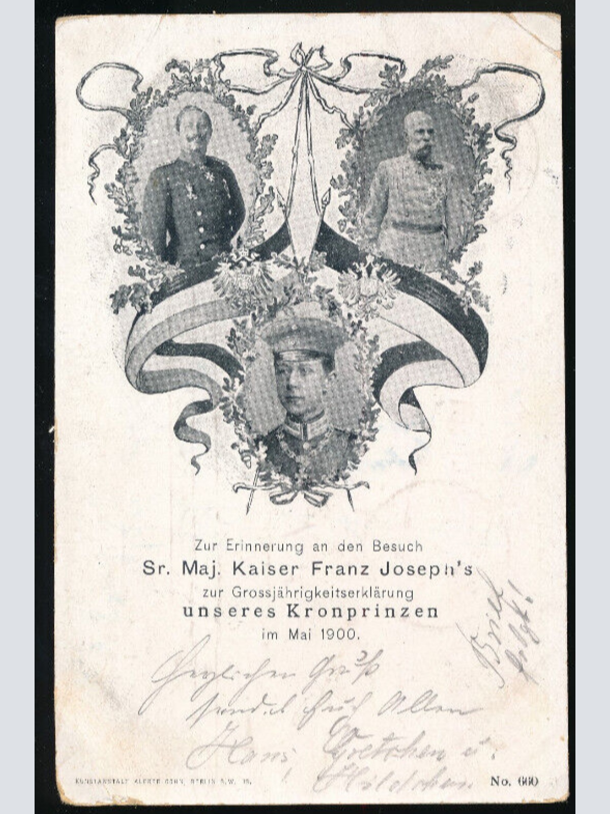 AK Kaiser Franz Josef zum besuch beim Deutschen Kronprinzen 1.Wk (2577)