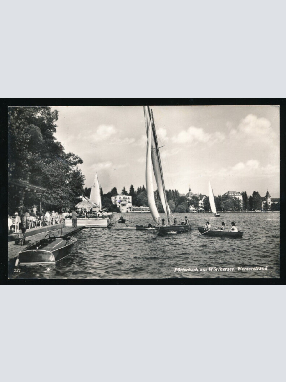 AK aus Pörtschach am Wörthersee mit Segelboot Kärnten (2588)