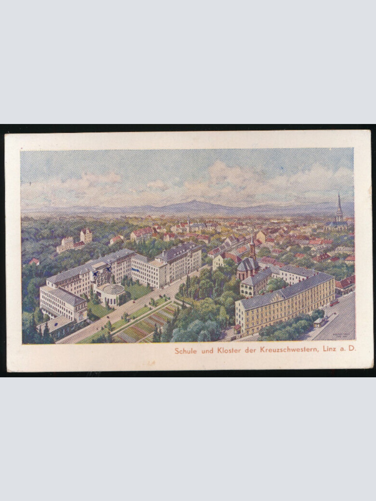 AK aus Linz an der Donau Schule und Kloster Oberösterreich (3324)