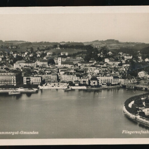 AK aus Gmunden Fliegeraufnahme Oberösterreich (2626)