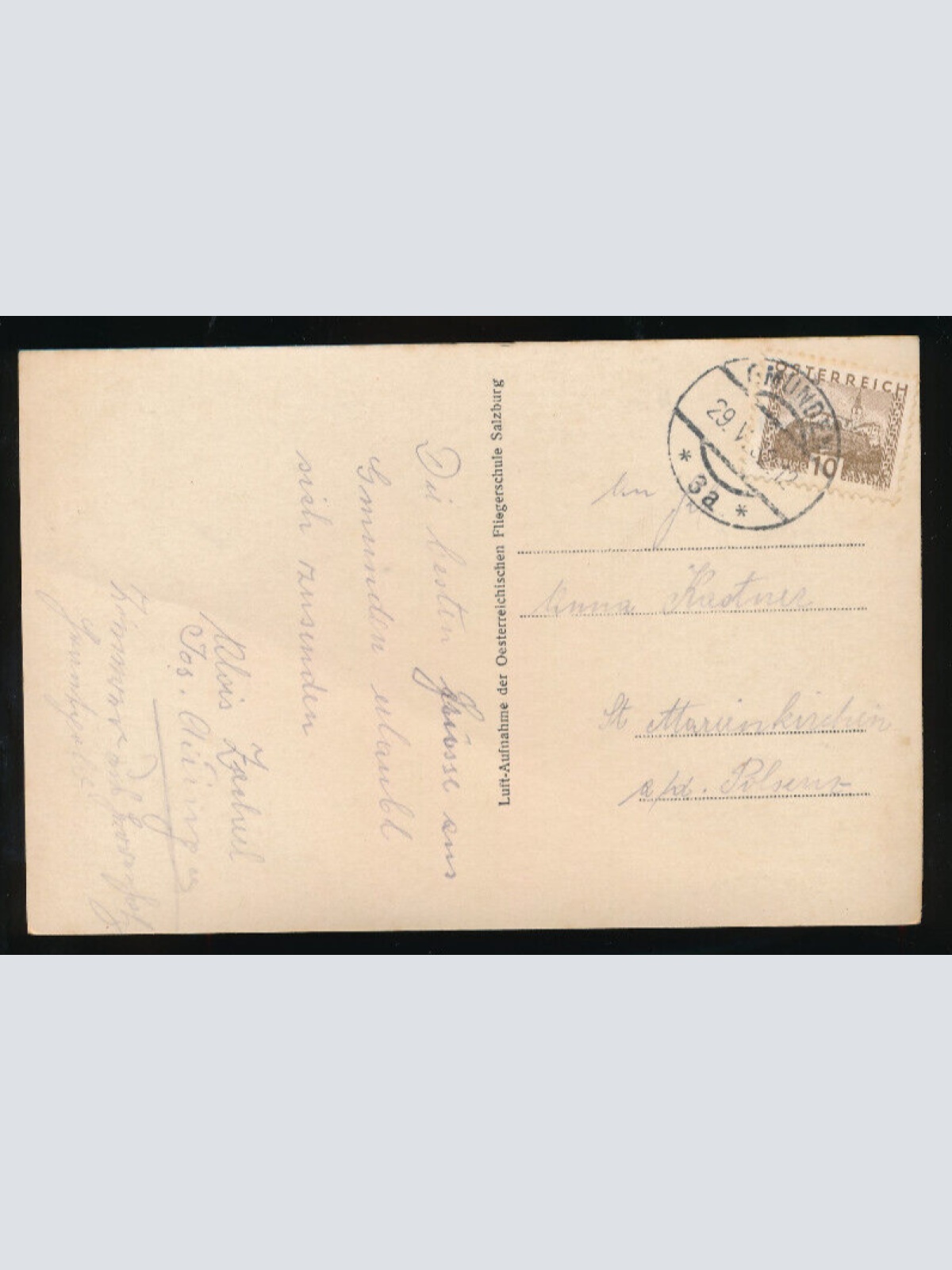 AK aus Gmunden Fliegeraufnahme Oberösterreich (2626)