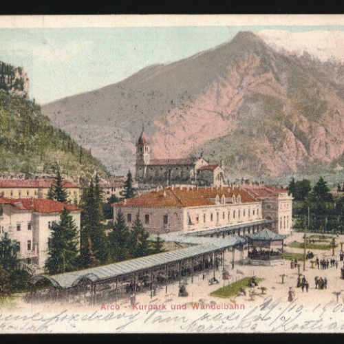 AK aus Arco Kurpark und Wandelbahn Italien (2983)