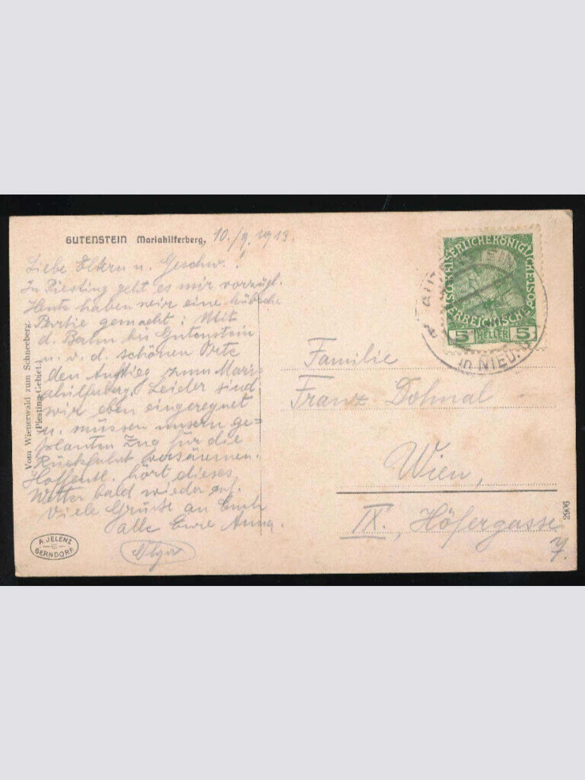 AK aus Gutenstein Mariahilferberg Niederösterreich (3490)