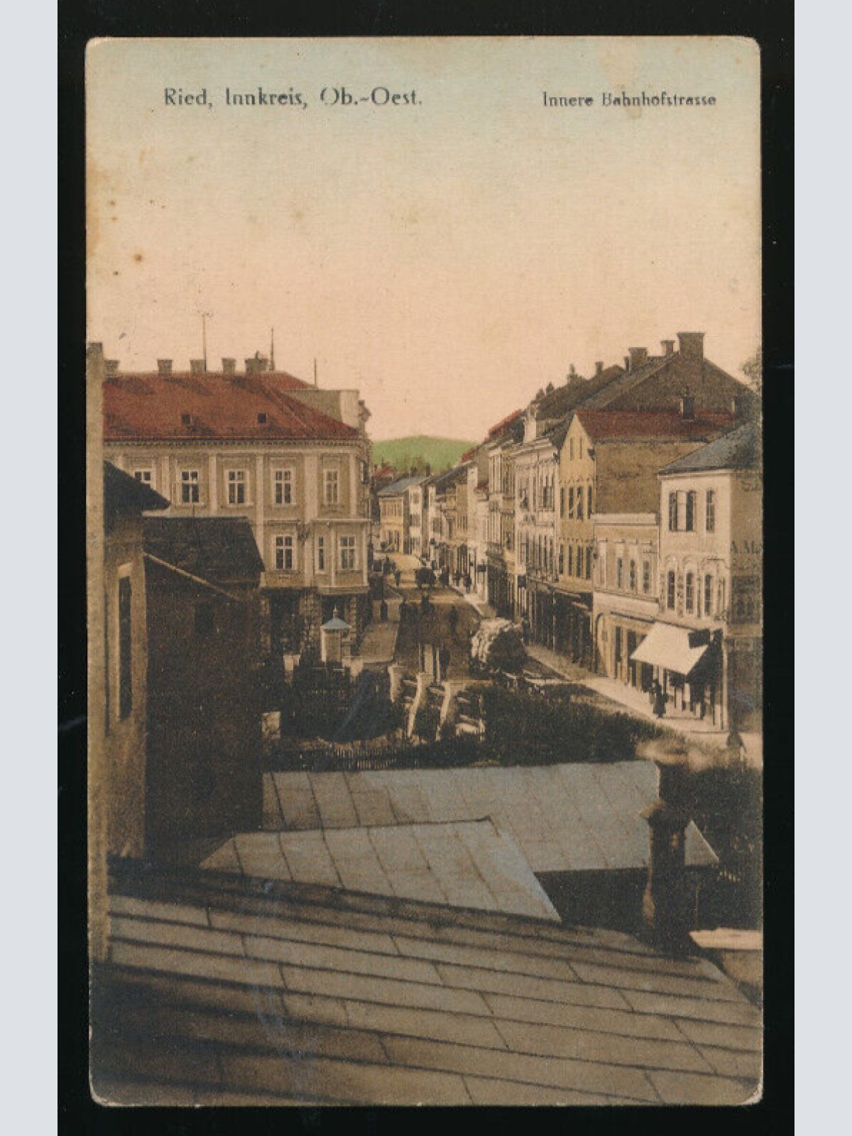 AK aus Ried im Innkreis innere Bahnhofstrasse Oberösterreich (3290)