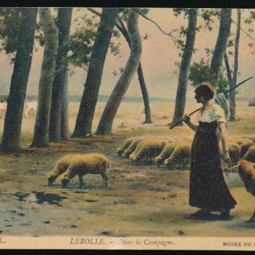 AK aus Lerolle Bauern mit Schafen Bauernleben (3438)