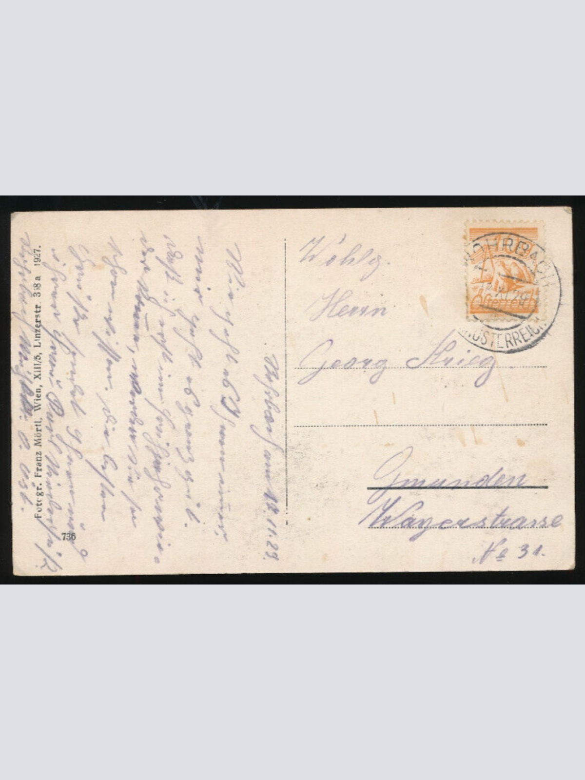 AK aus Rohrbach im Mühlviertel unterer Marktplatz Oberösterreich (3349)