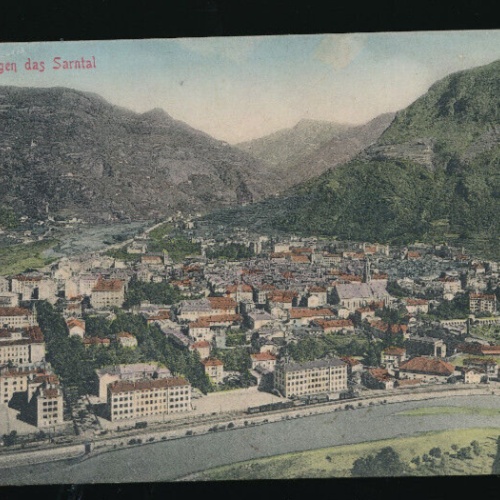 AK aus Bozen gegn das Sarntal Italien (3175)