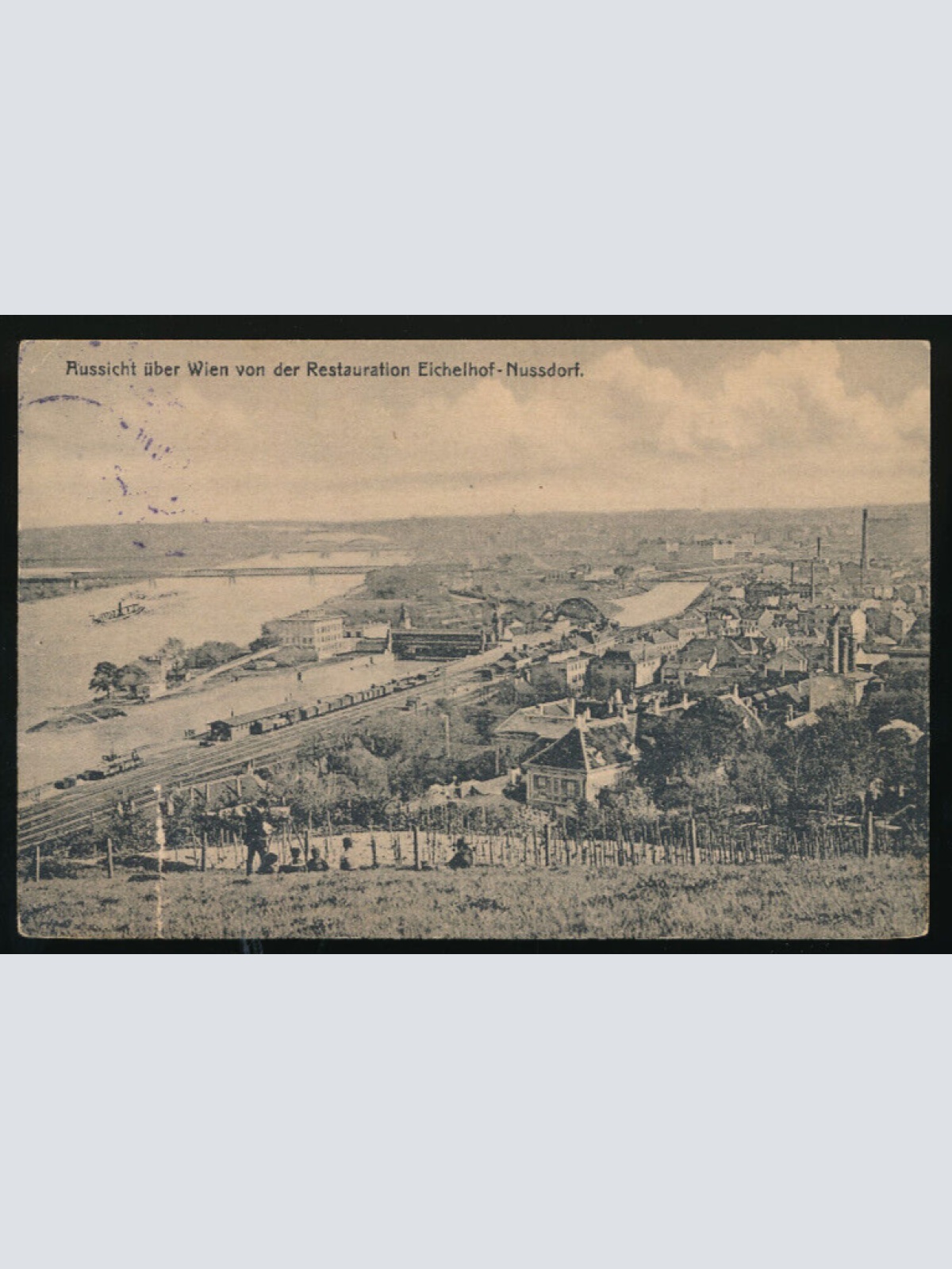 AK aus Wien aussicht von der Restauration Eichelhof - Nussdorf (3640)