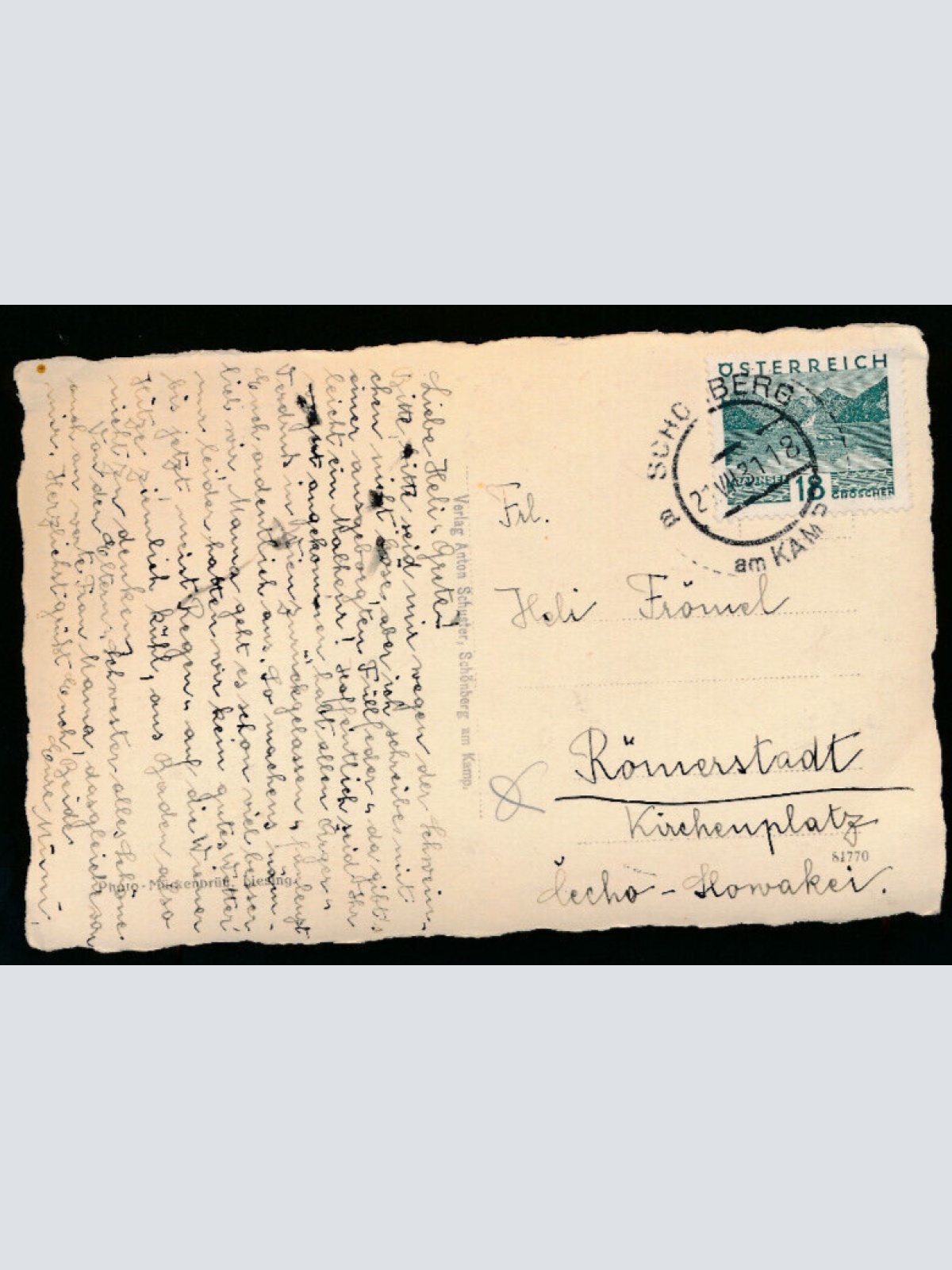 AK aus Schönberg am Kamp Niederösterreich (3631)